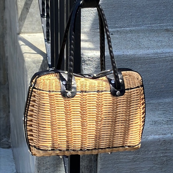 Patricia Nash Bags Spectacular Patricia Nash Rattan And Leather Bag